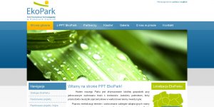 Strona WWW Parku Przemysłowo Technologicznego EkoPark w Piekarach Śląskich